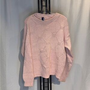 Chic Light Pink Women's Crew Neck Sweater‎ (vintage)